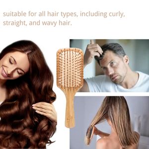 Bamboo brush for curly and straight hair 