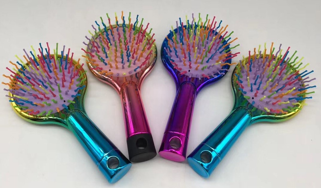 metalic rainbow <a href=https://www.shmetory.com/product/natural-bamboo-wooden-hair-brushes.html target='_blank'>paddle hair brush</a> 