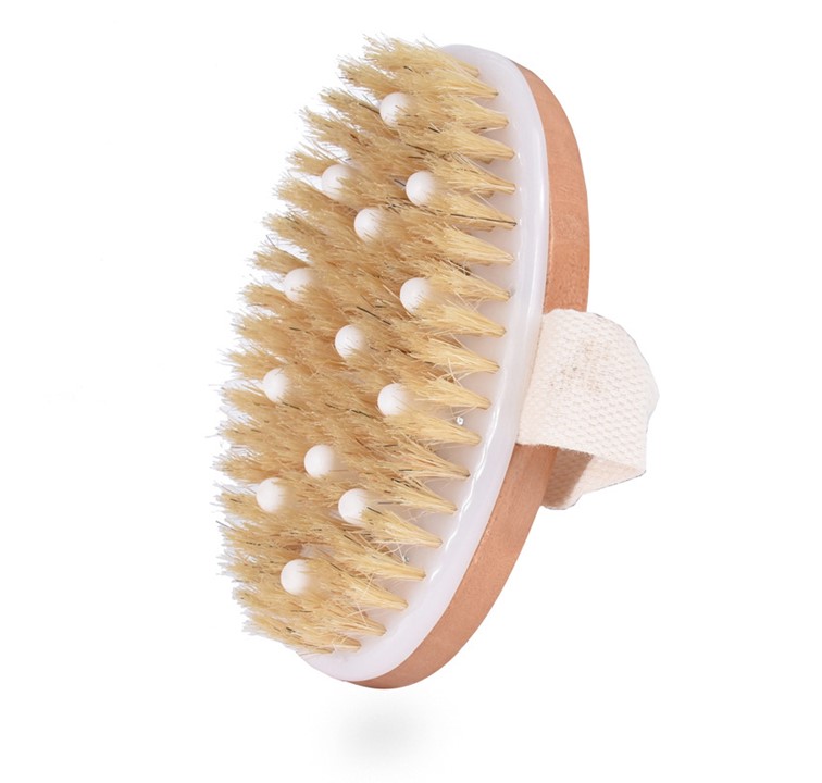 wooden bristle bath brush 