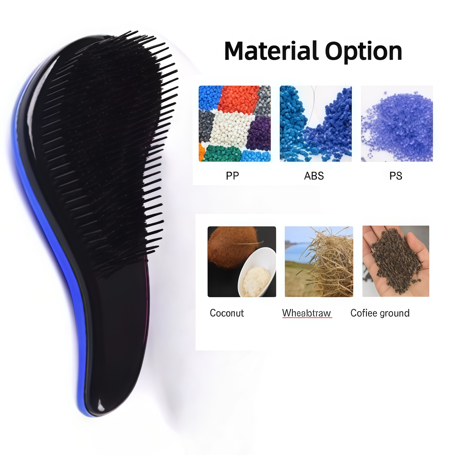 Long and short bristle type, glide through hair smoothly. Long and short bristle type, glide through hair smoothly.