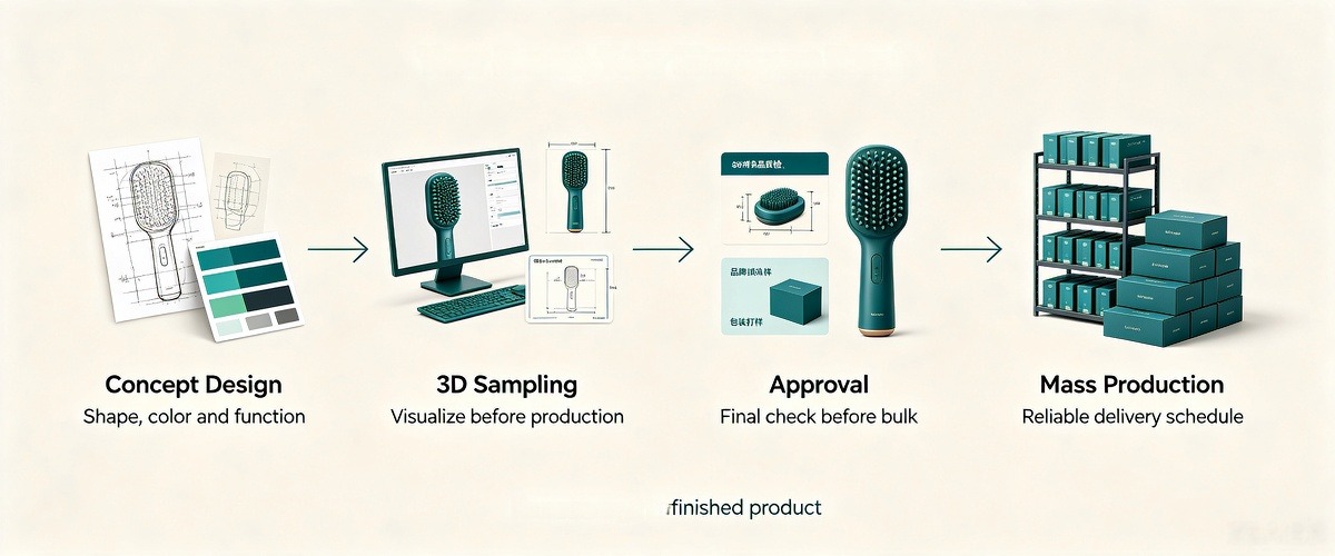 Custom Private Label Hair Brush OEM Process | Concept Design to Mass Production Custom Private Label Hair Brush OEM Process | Concept Design to Mass Production