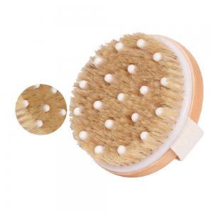 Natural Bristle Wooden Body Scrubber bathing bath brush 