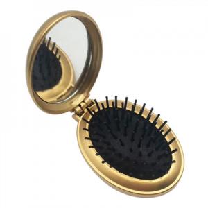 MIni Oval Pocket Mirror Hair Brush 