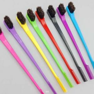 Soft bristle hair edge control brushes