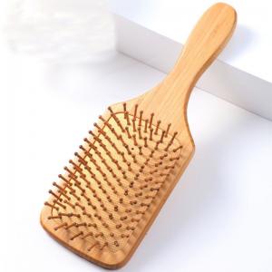 Natual hair wooden bamboo paddle Hair Brush