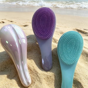 Private logo portable Detangling hair brush for curly hair 